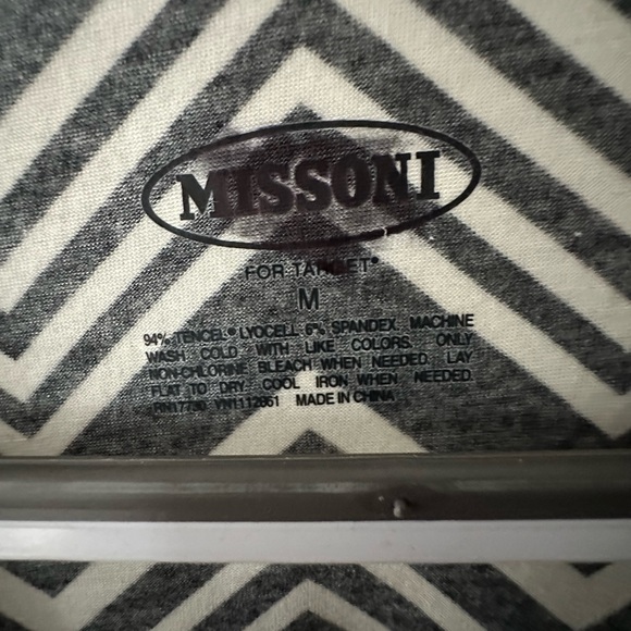 NWT Missoni for Target black and white chevron t-shirt M - Picture 3 of 4